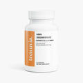 A white bottle of trenuvia NMN Cellular Vitality dietary supplement capsules, featuring a white cap and a label with an orange vertical stripe on a light gray background.